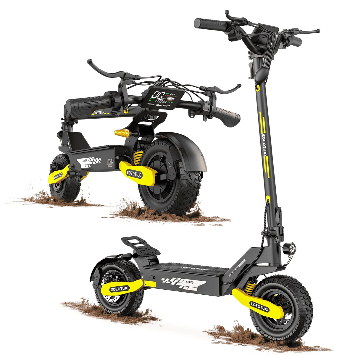 Off Road Electric Scooter for Adults — EOEOTWO 1200W, 30 MPH, 11" Tubeless