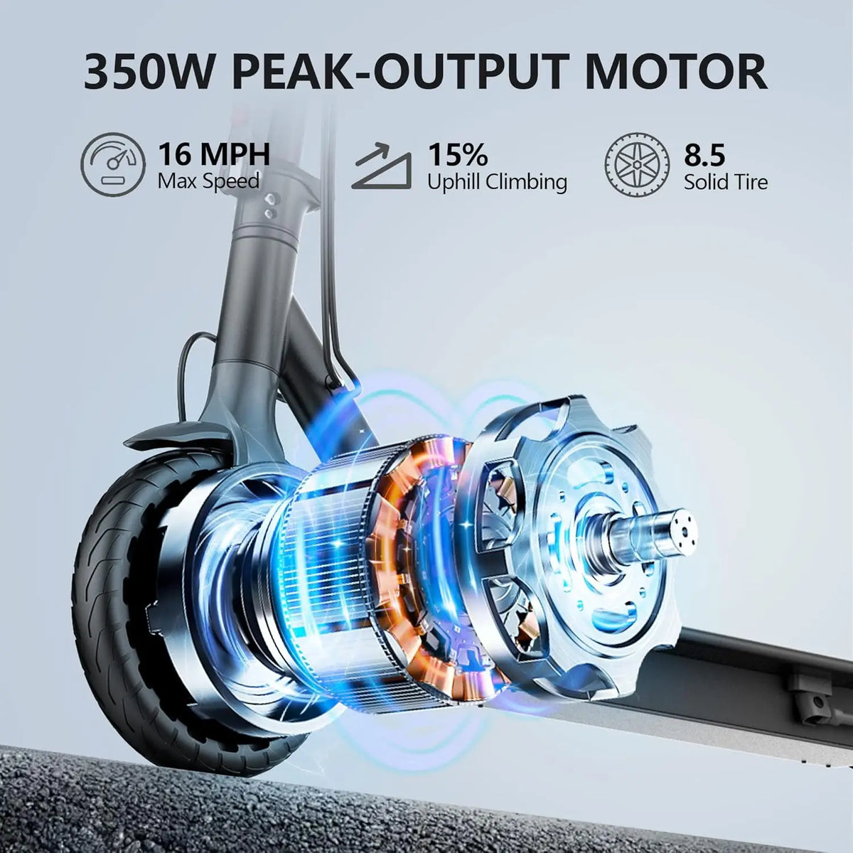 Commuter Electric Scooter — LADPED LP60, 350W, 19 MPH, Foldable