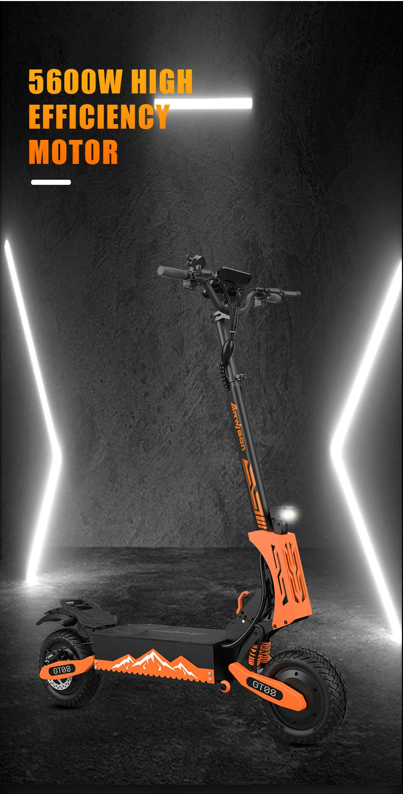Electric Scooter for Adults — Arwibon 5600W Dual Motor, 46 MPH, 11" Off-Road
