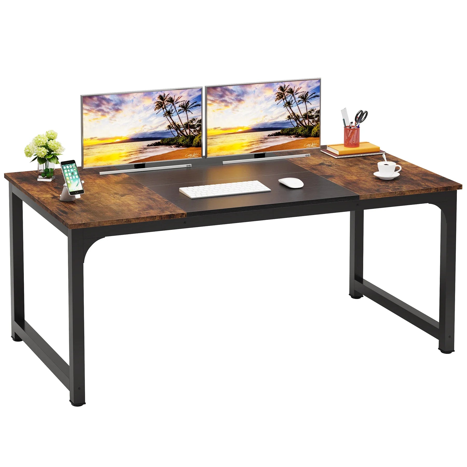 Large 70in Executive Computer Desk for Home Office — Modern Writing Workstation