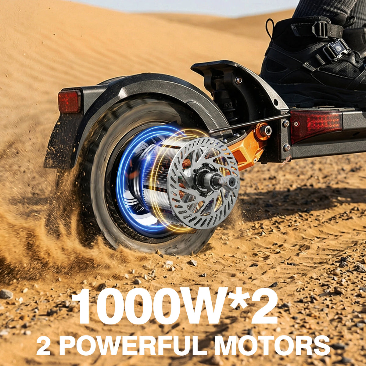 Electric Scooter for Adults — JOYOR T10, 2000W Dual Motor, 10" Off-Road