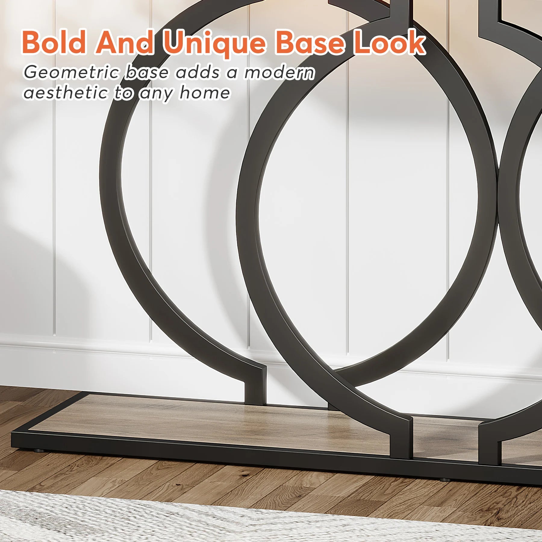 Faux Marble Console Table, 55" Gold Entryway Table — Narrow Sofa Table for Living Room & Hallway