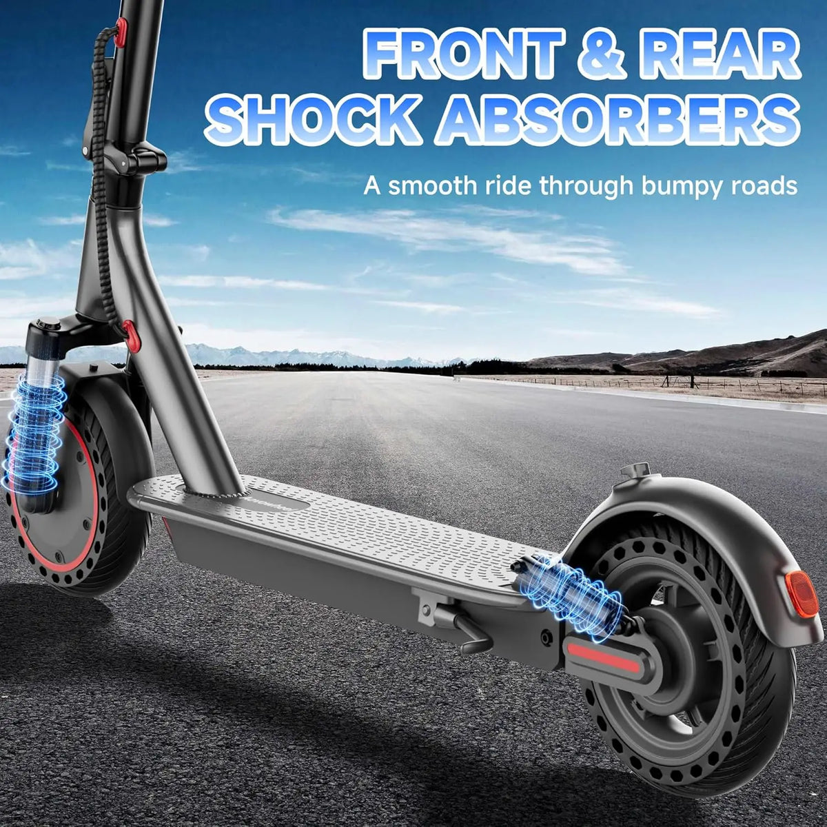 Electric Scooter for Adults — 500W Motor, 22 MPH, 10" Solid Tyres, Foldable