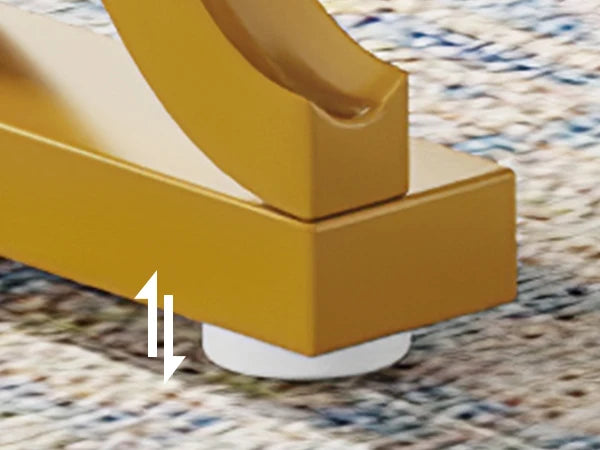 White Executive Desk with Gold Metal Legs for Home Office — 70.9"