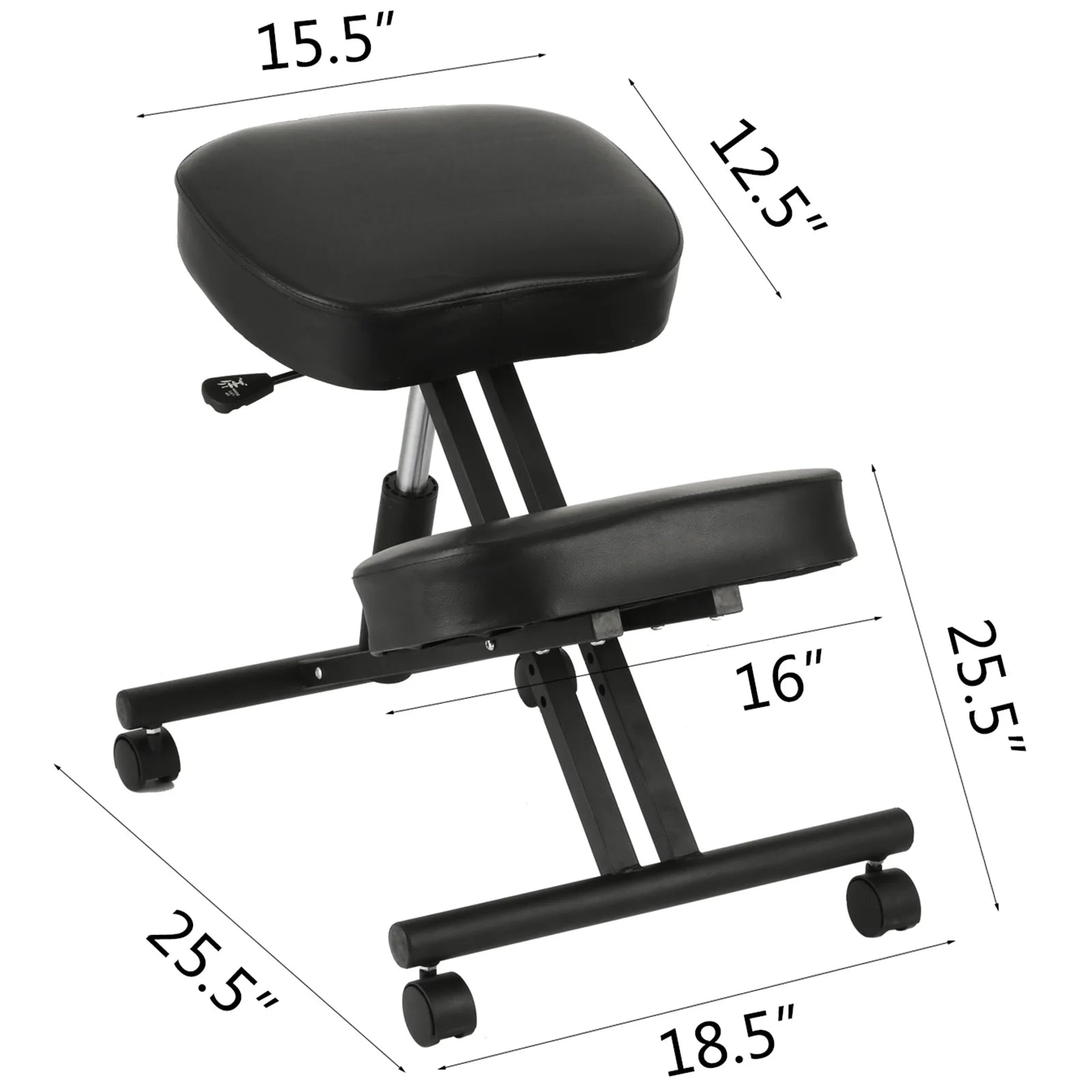 Bentwood Ergonomic Kneeling Chair with Rocking Base for Home Office — Natural Oak
