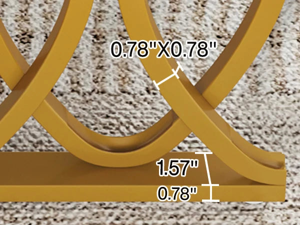 White Executive Desk with Gold Metal Legs for Home Office — 70.9"