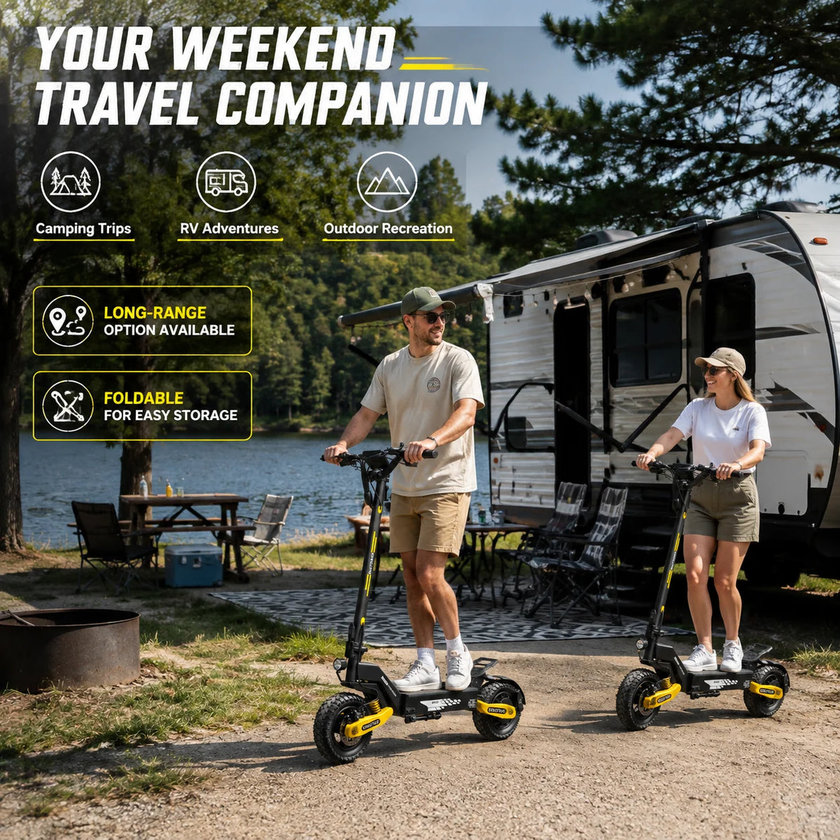 Off Road Electric Scooter for Adults — EOEOTWO 1200W, 30 MPH, 11" Tubeless