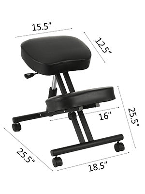 Bentwood Ergonomic Kneeling Chair with Rocking Base for Home Office — Natural Oak