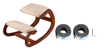 Bentwood Ergonomic Kneeling Chair with Rocking Base for Home Office — Natural Oak